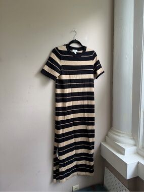 COS striped midi tshirt dress